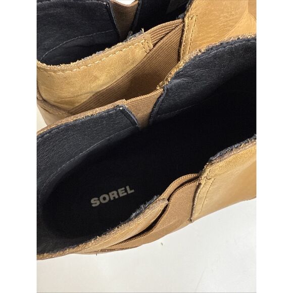 Sorel Women's Emelie Chelsea Boot Waterproof Light Leather Brown size 10.5 Women - Picture 10 of 13